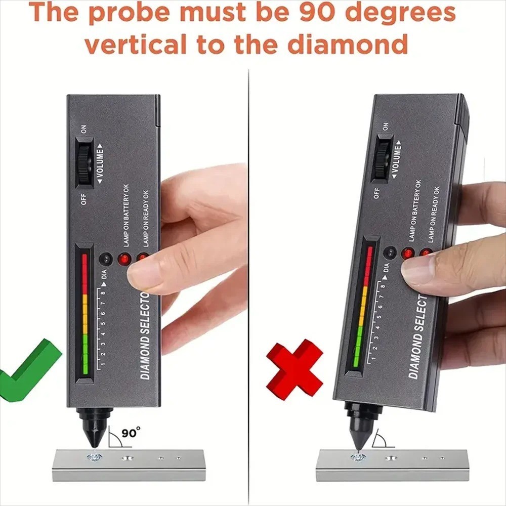 Diamond Tester Portable Gemstone Selector Tool LED Indicator Accurate Reliable J