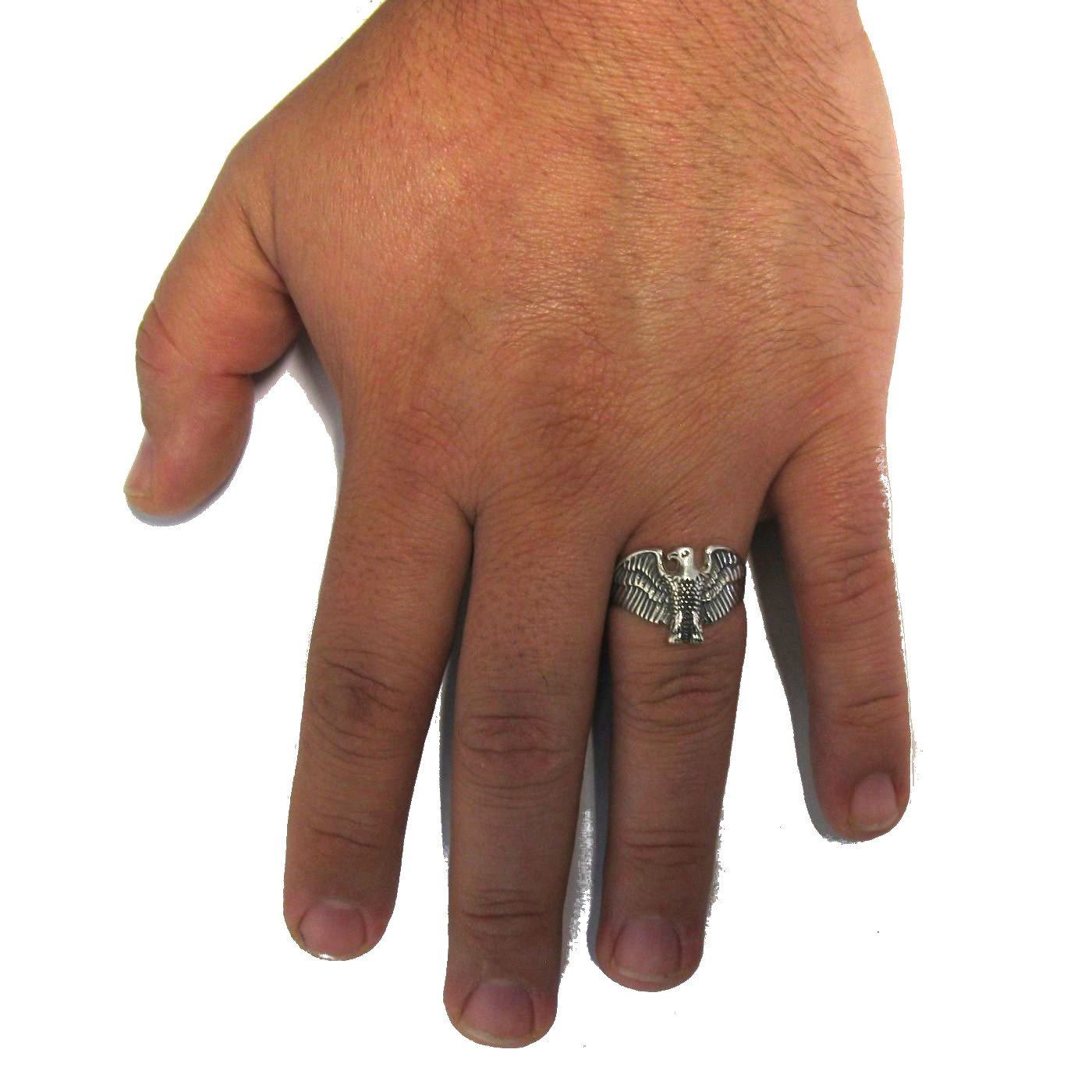 Extravagant Sterling Silver Ring Stamped Solid 925 Eagle Nickel Free Handmade
