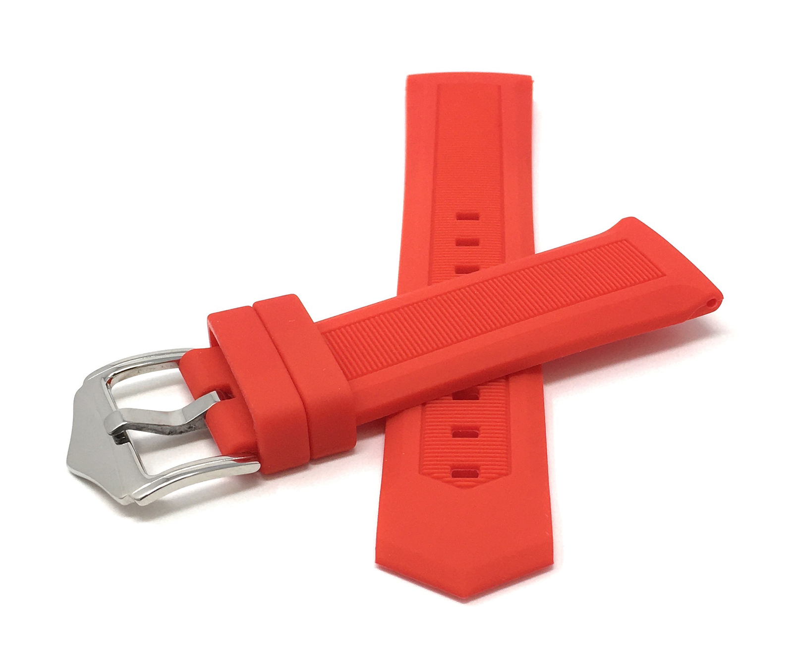 24mm Ribbed Silicone Watch Band for Bulova Marine Star