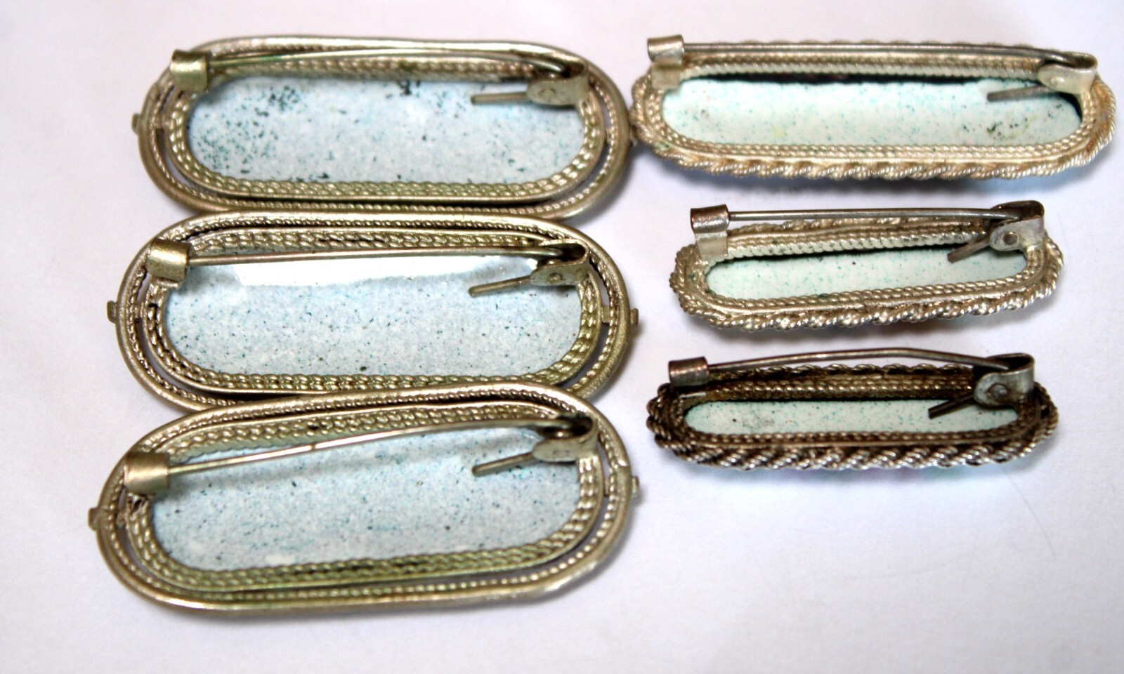 Vintage 1980 Russian Hand Painted Enamel Finift Jewelry Brooches 6 Variation #59