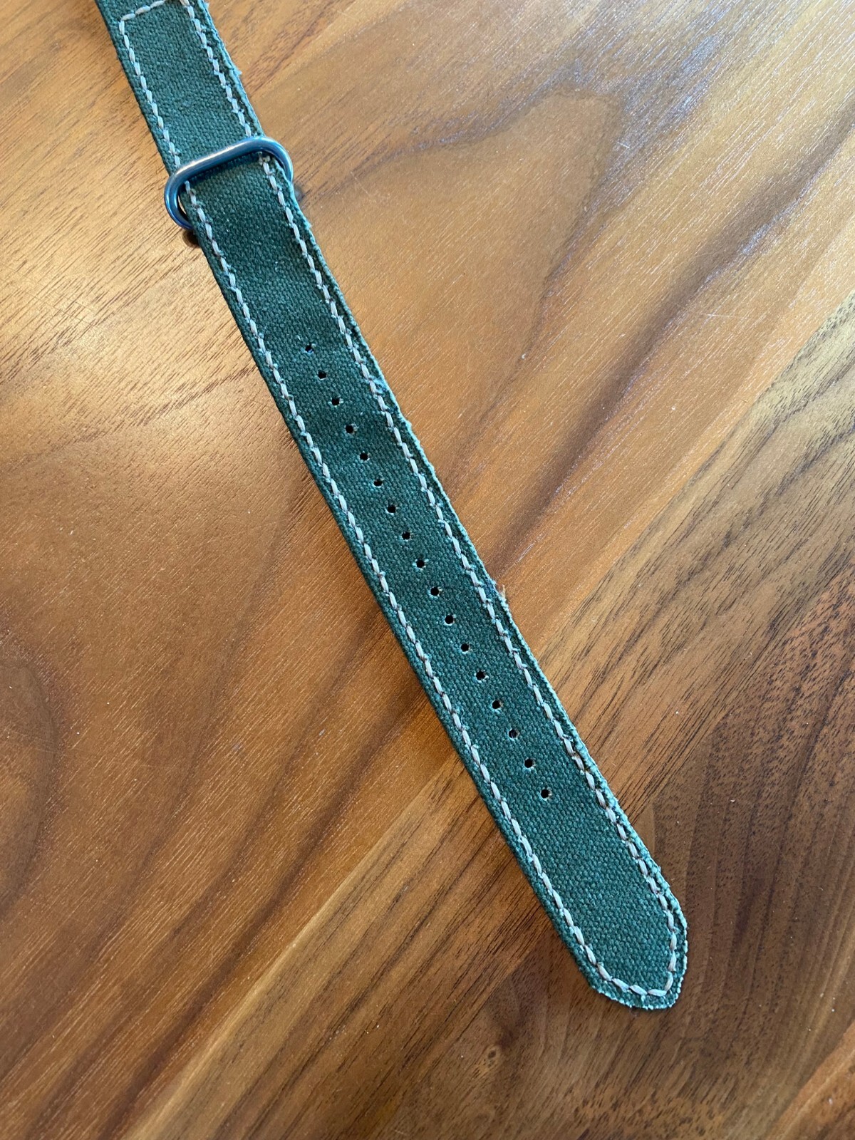 22mm Military Canvas OD Green G-10 Zulu pass through watch strap Panerai Omega