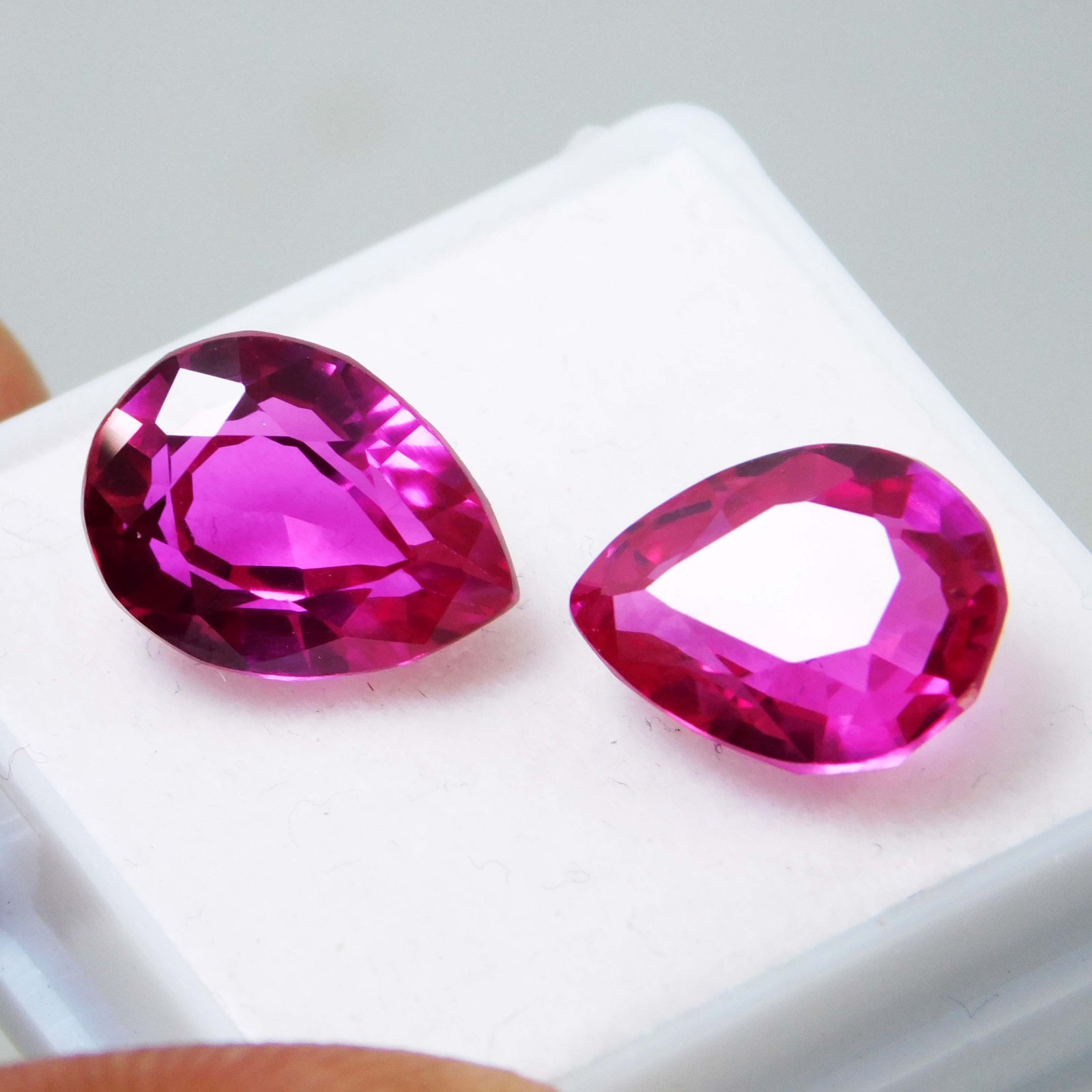 Certified 10.00 Ct Natural Mogok Pink Tourmaline Pear Cut Loose Gemstone Pair