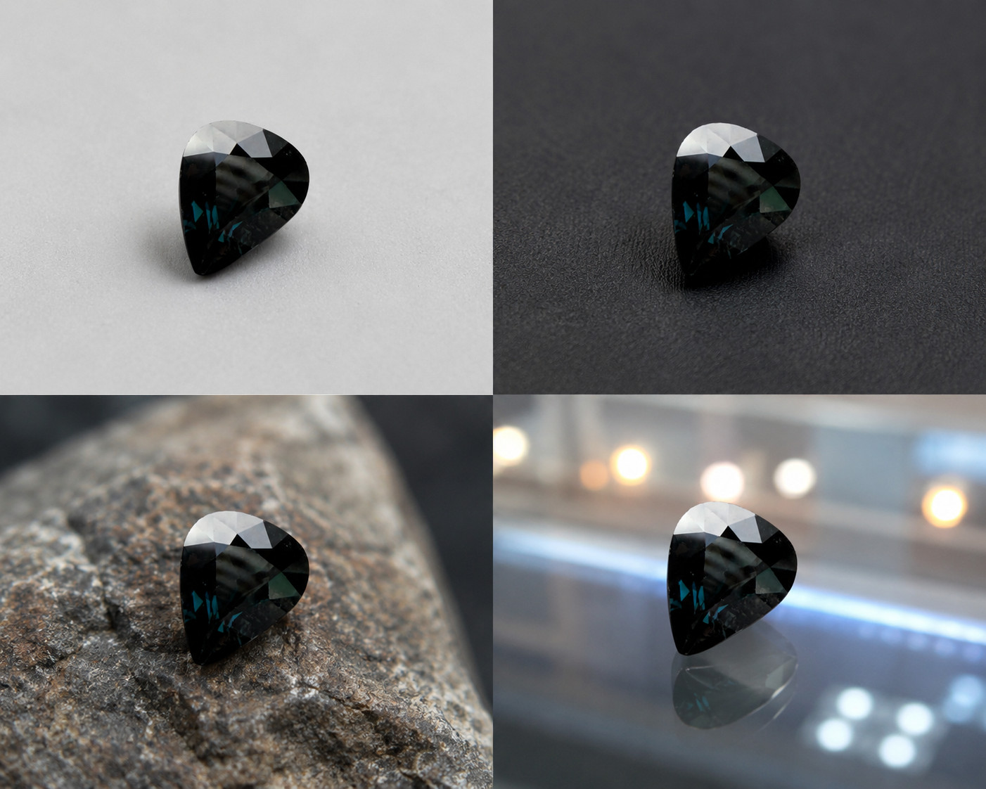 1.67 Ct Natural Cobalt Spinel Tanzania AGA Certified Pear Cut Deep Blue Gem
