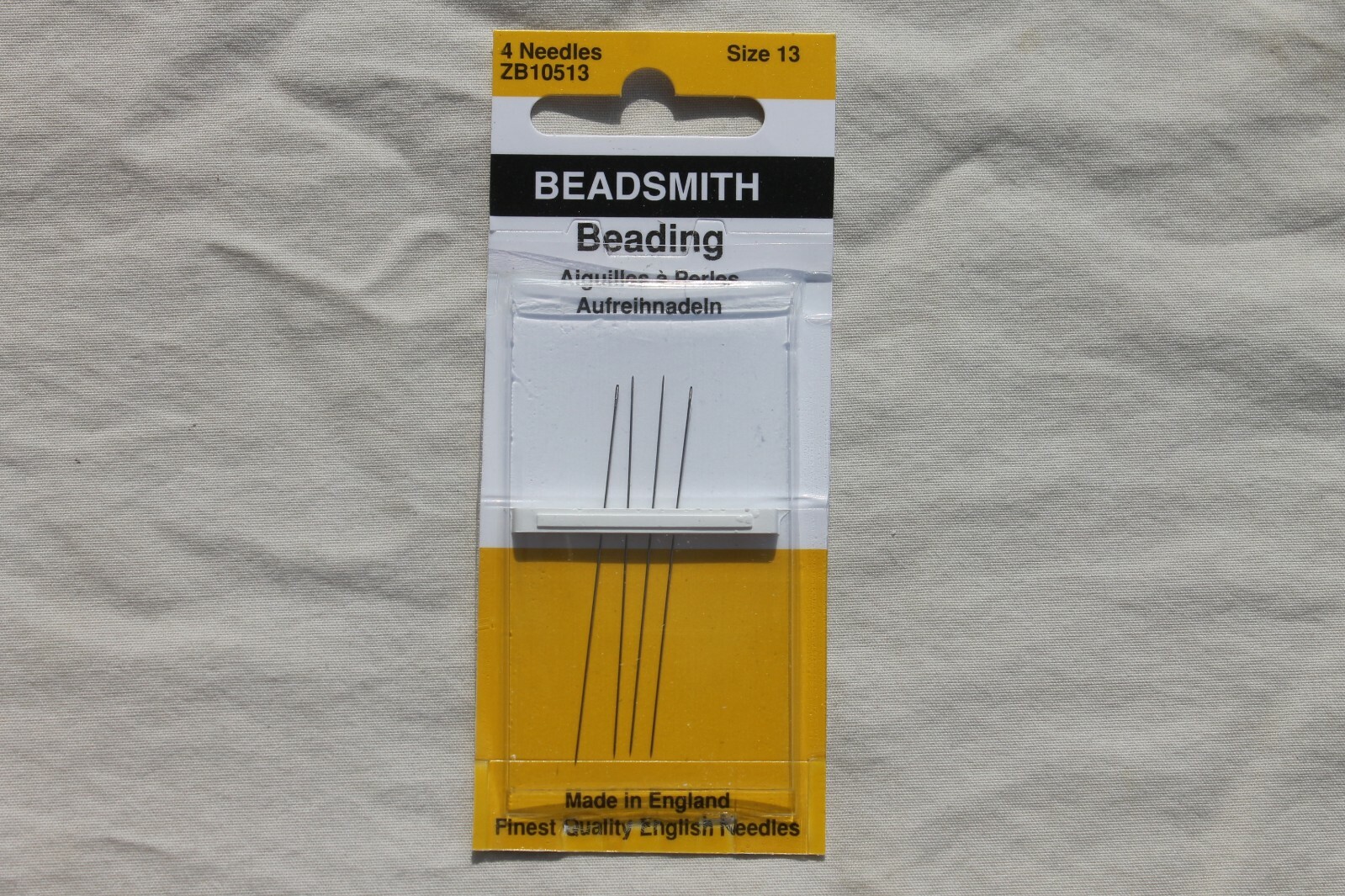 Size 13 BEADSMITH Beading Needles Beading Needles,4 needles Crafts Jewelry