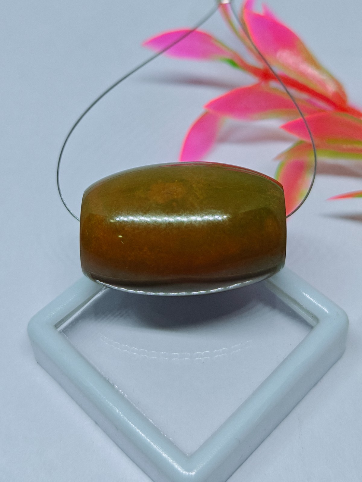 Tibetan Turquoise Drum Beads: 45 CT Polished Gemstone Loose Bead.
