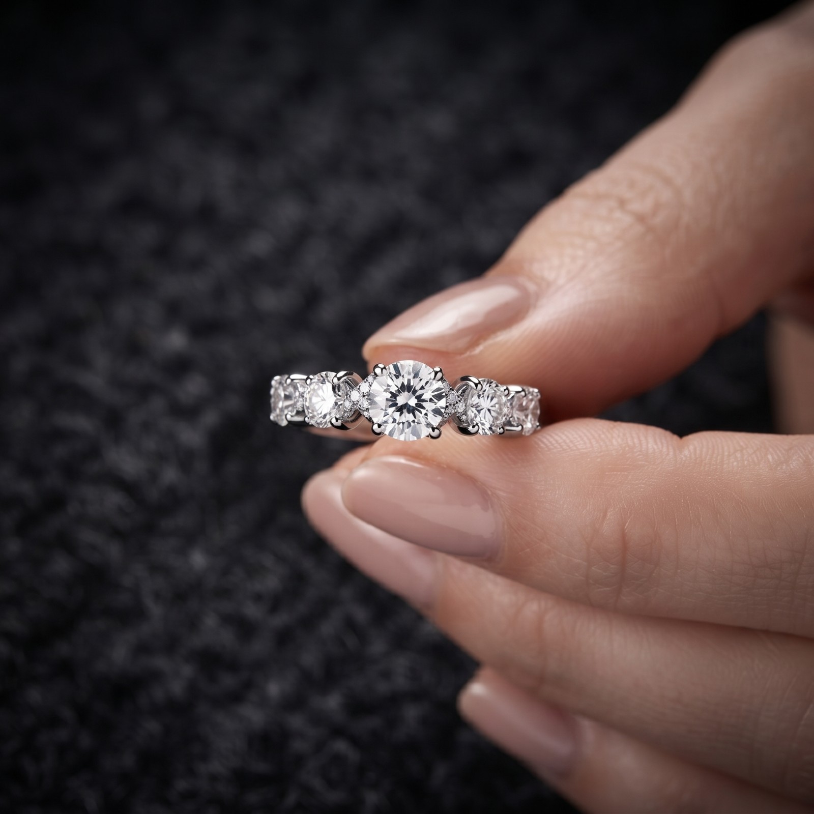 Round Cut 3.50 Carat Natural Diamond Solid 18K White Gold Romantic Ring Gift