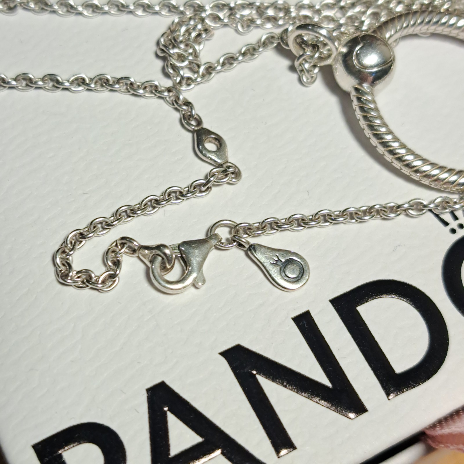 Pandora moments small O Pendant with 60cm Chain – 925 Silver New unused
