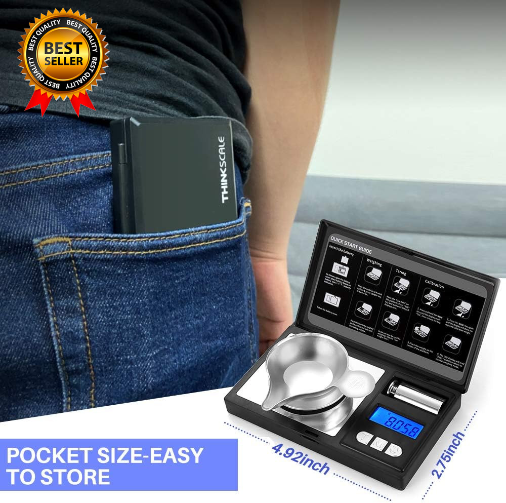 Milligram Scale 50G/0.001G Digital Jewelry Scale Micro Gram Scale for Powder