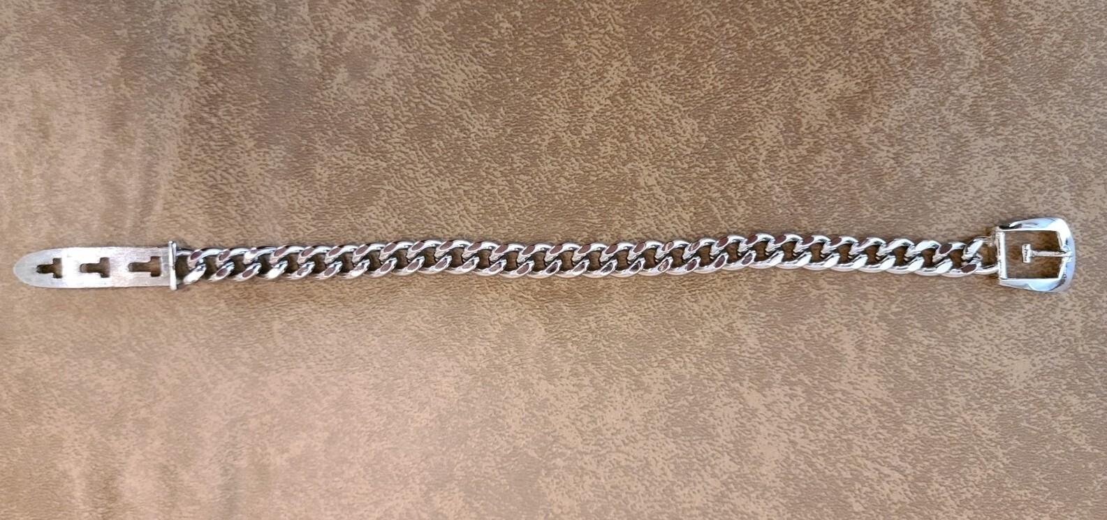 Vintage Signed AVON Silvertone Adjustable Buckle Bracelet – New Without Tags