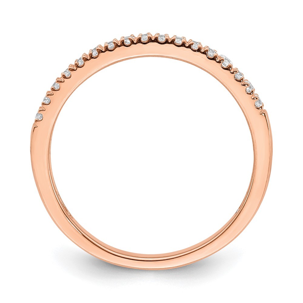 14K Rose Gold Lab Grown Diamond Wedding Band Ring Size 7 for Women