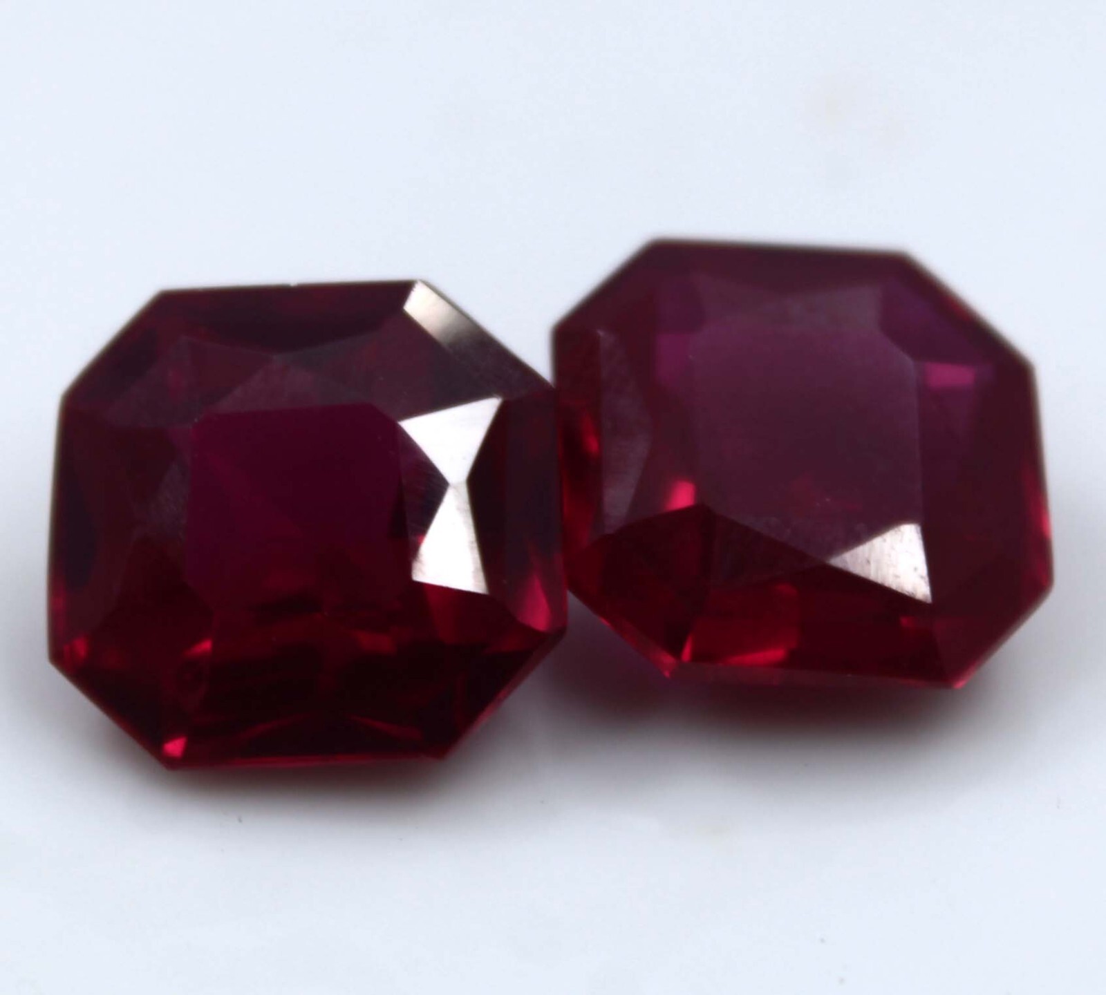 17 Ct Natural Certified BURMA Pigeon Blood Red Ruby Unheated Loose Gemstone Pair