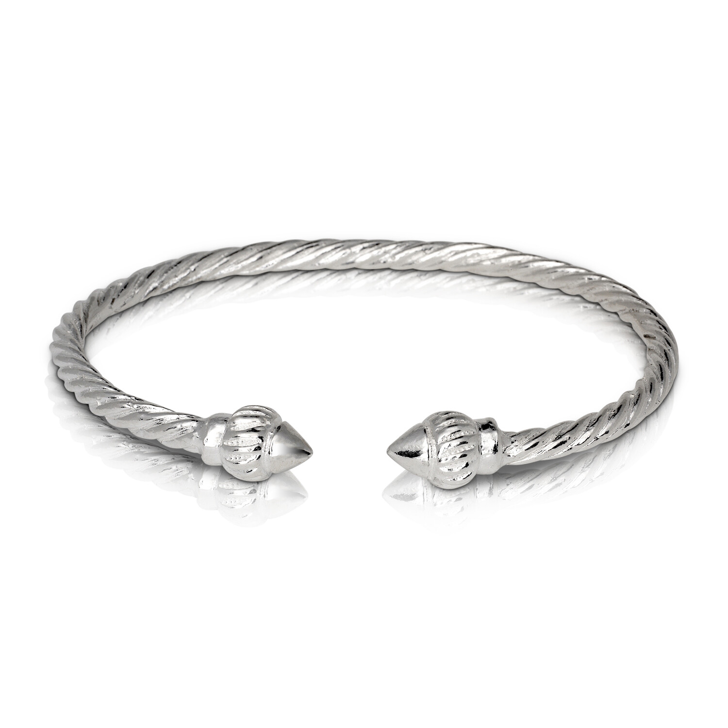 Better Jewelry RIDGED ARROW TAJ MAHAL COILED ROPE WEST INDIAN BANGLE