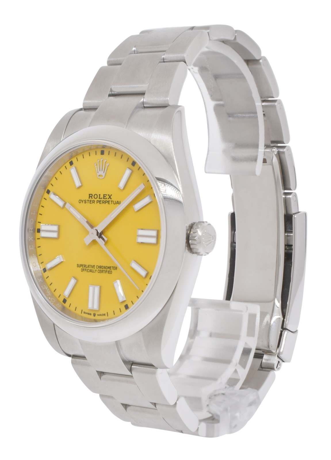 NOS Rolex Oyster Perpetual 41 Steel Yellow Dial Mens Watch Box/Papers ’20 124300