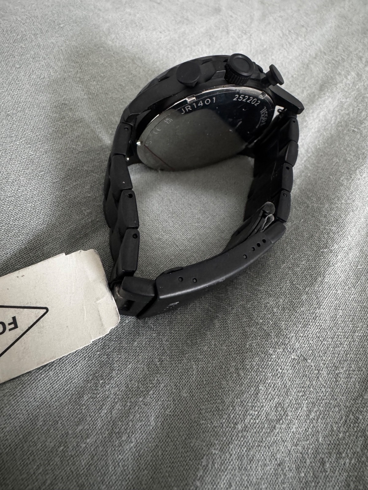 BRAND NEW Fossil “Nate” Chronograph Black Stainless Steel Watch (JR1401)
