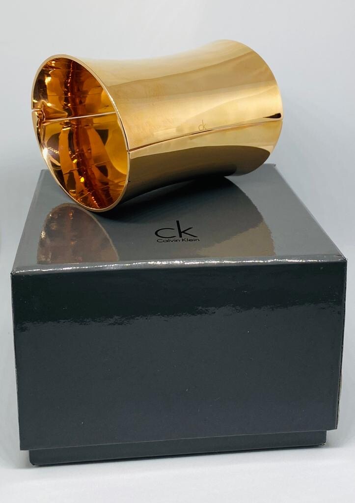 Calvin Klein Women’s Black or Rose Gold Tone Wide Cuff, KJ03DB21010, KJ03DB31010