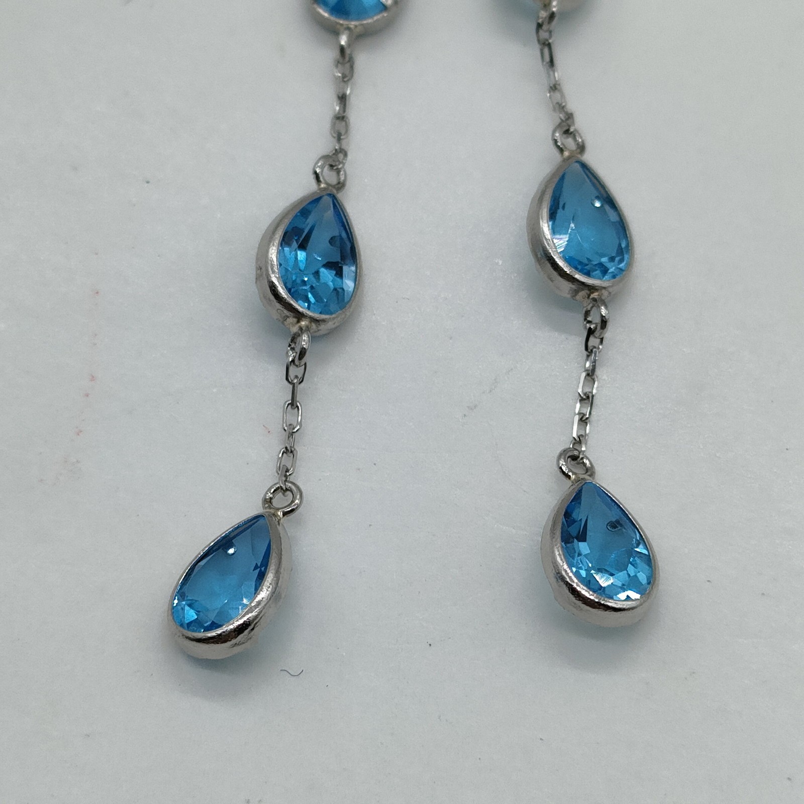 Jewelry Pierced Earring Topaz 2.73ct Platinum 4111060