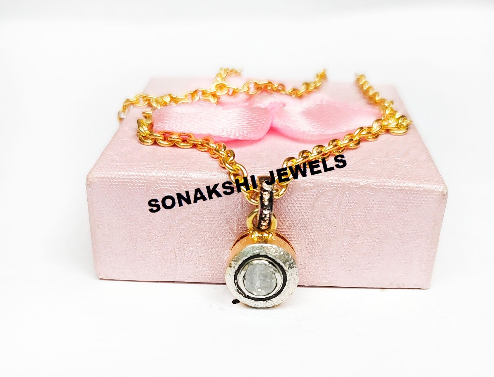 Handmade Polki Diamond Pendant: 925 Sterling Silver Halo Jewelry Pendant