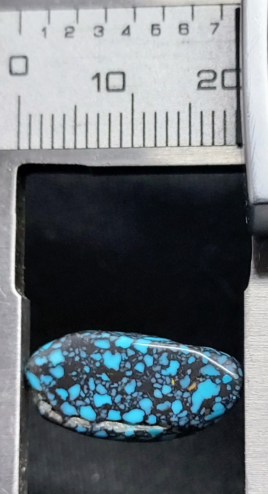 Lander Blue Spiderweb Pattern High Grade Cabachon Nonstanalized Natural Turquois