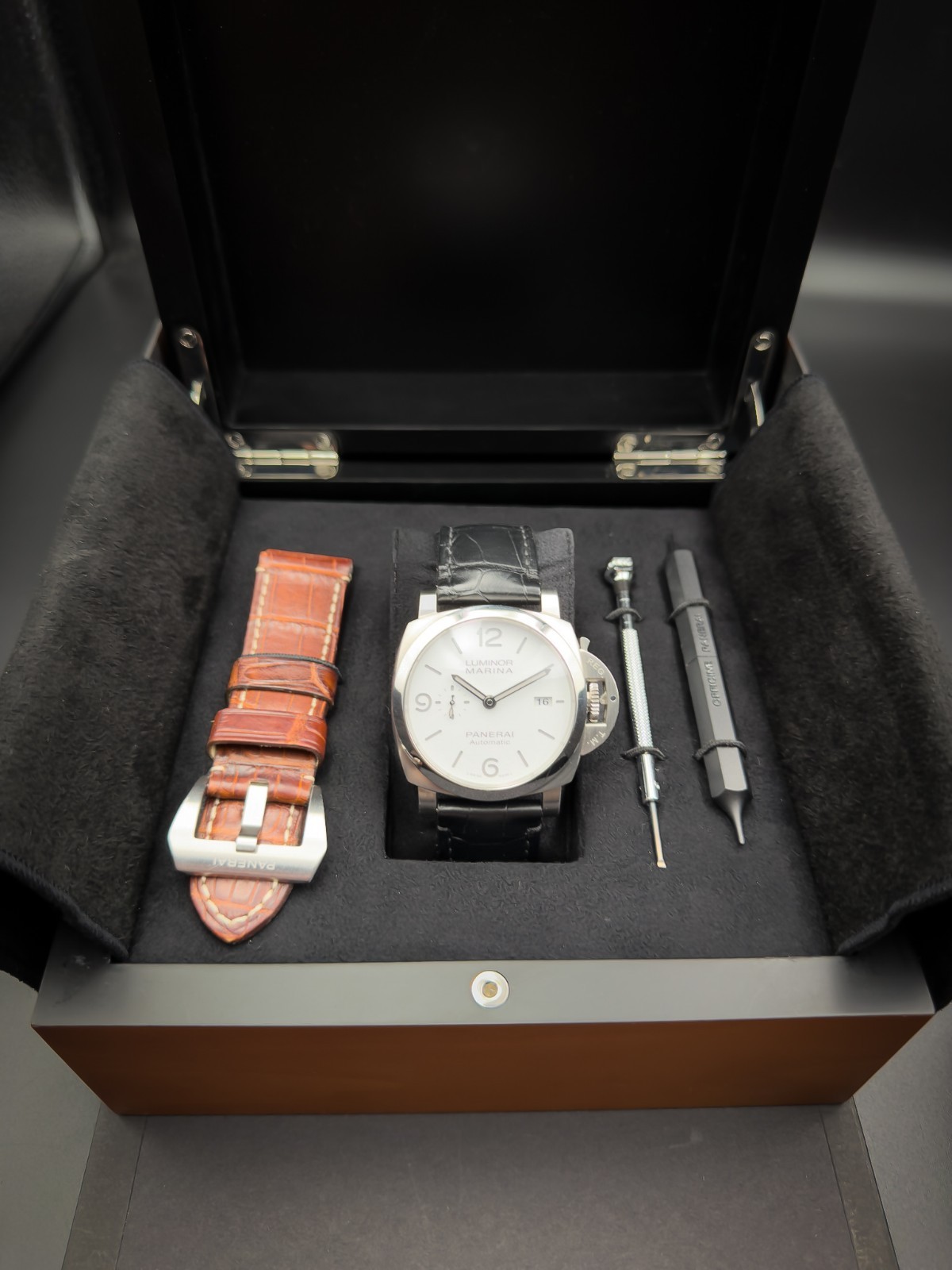 Panerai Luminor Marina PAM01314 White Dial 44mm Stainless Steel | Box and Papers