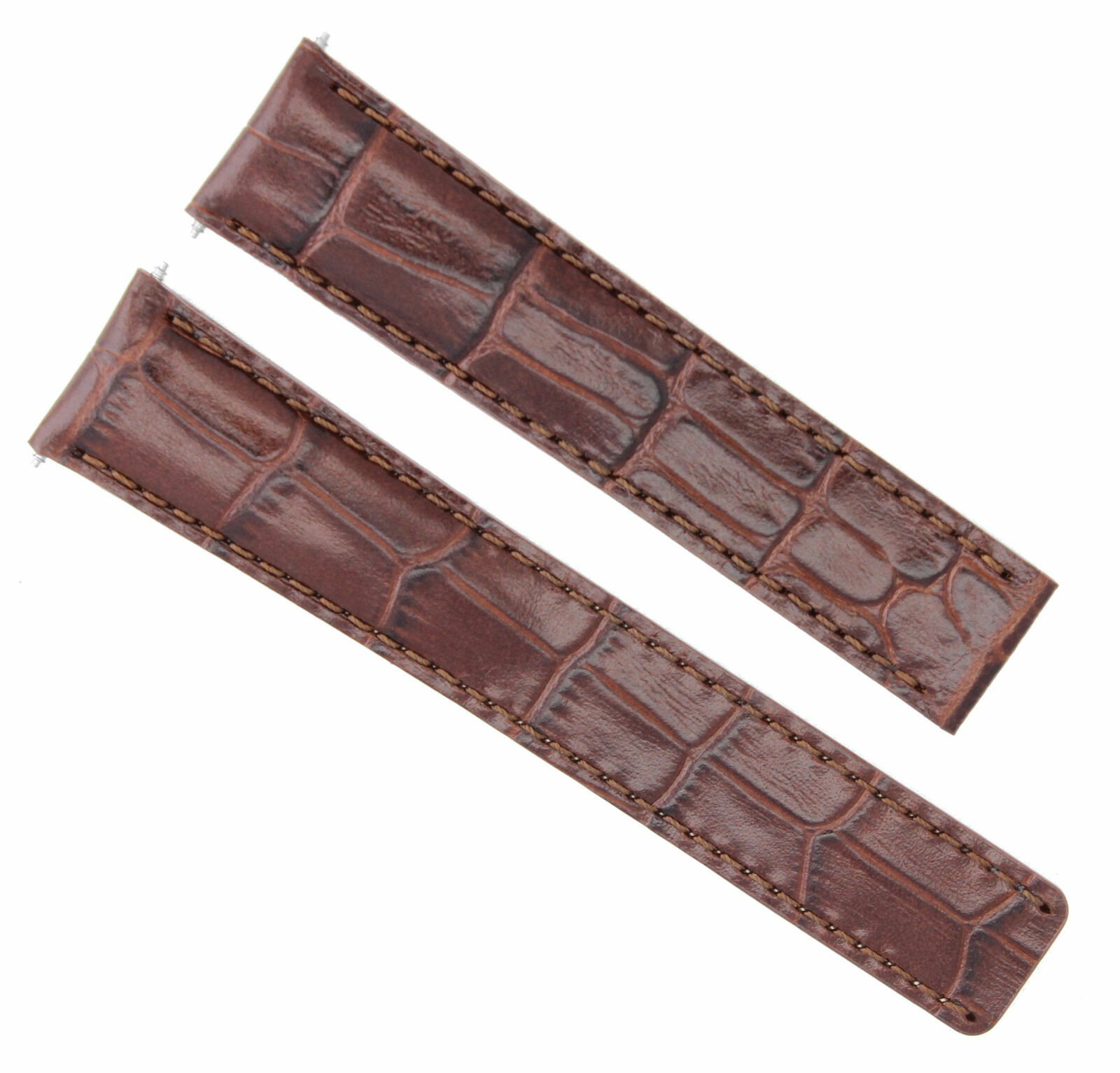 18mm x 16mm Brown Leather Replacement Strap No Clasp For Cartier Tank Solo XL