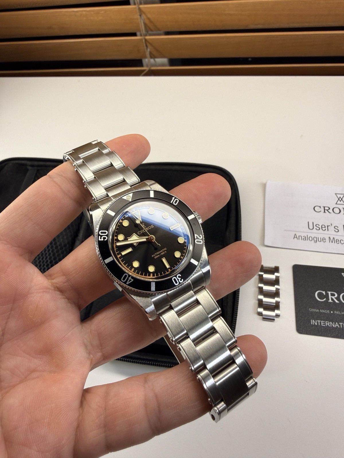 Cronos 37mm PT5000 Vintage Diver Watch L6033 – USA SELLER