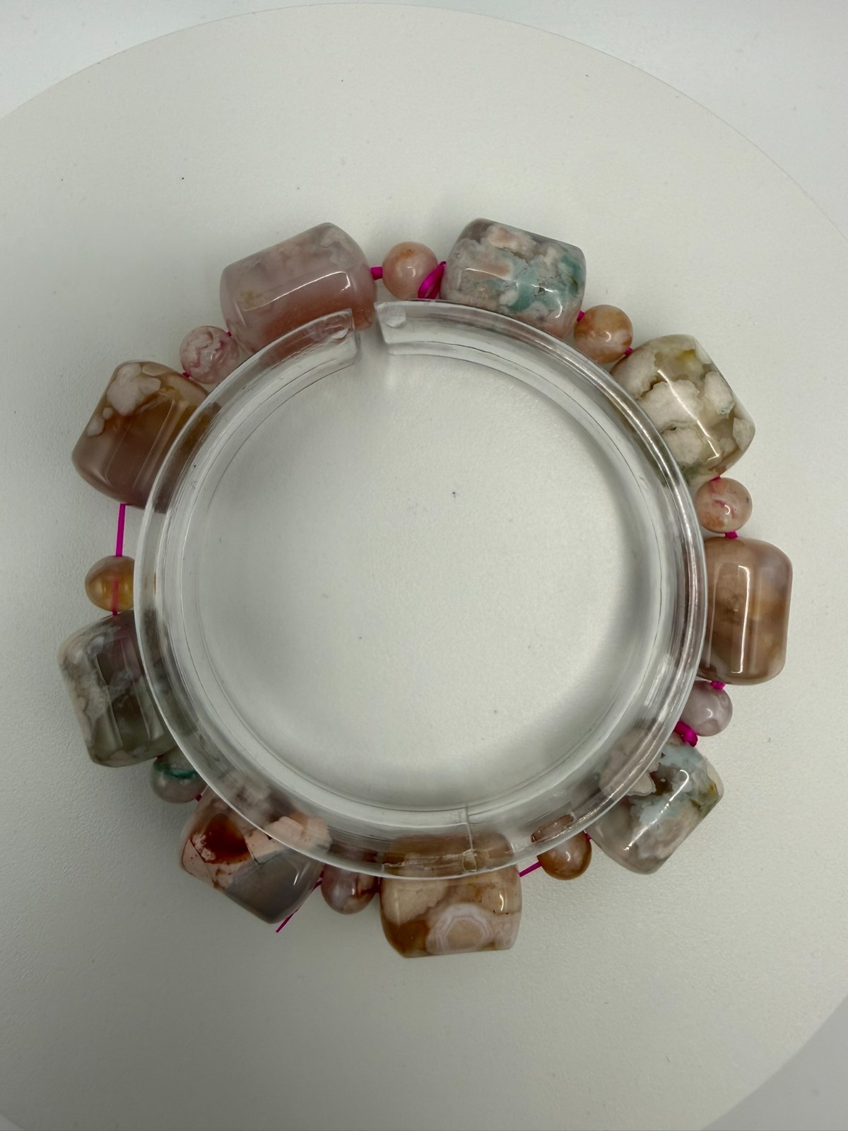 Natural Sakura Flower Agate – 12mm – B5-4189