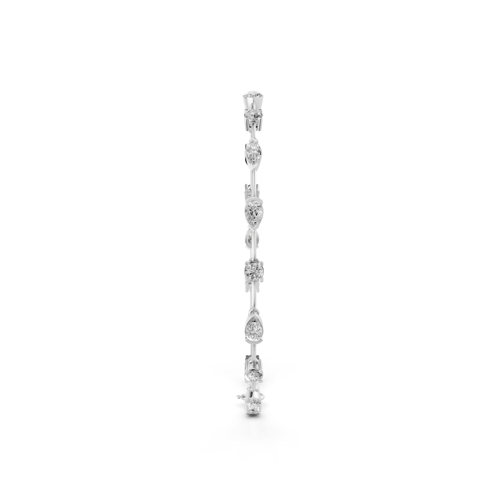 2.86 CT Marquise Lab Grown Diamond Station Chain Bracelet