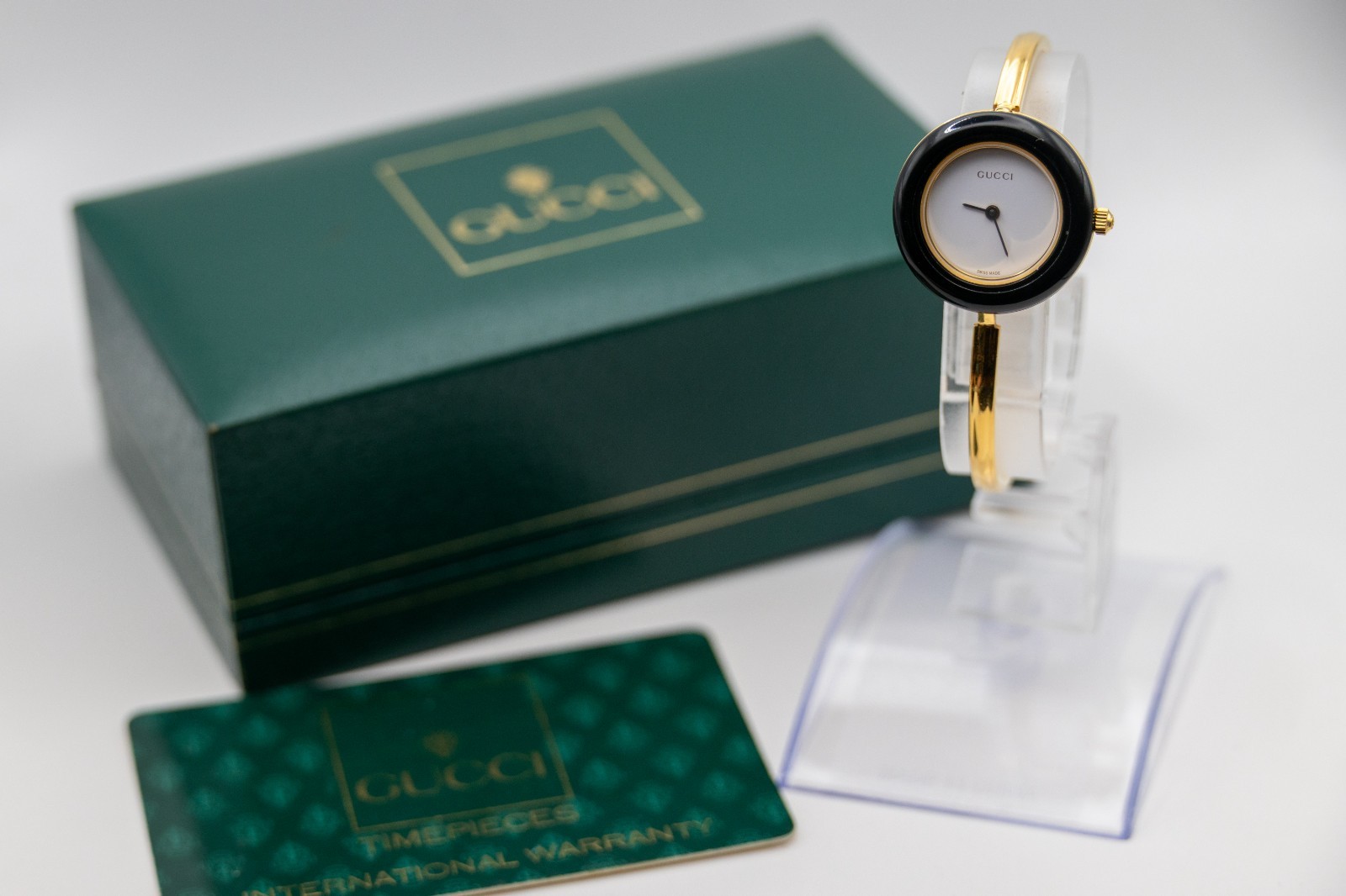 【Box&Paper】GUCCI Change Bezel 11/12.2 1100L Gold Vintage Quartz Woman’s Watch