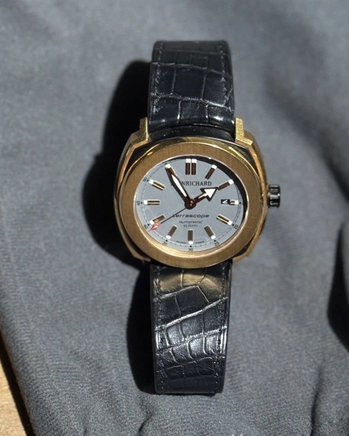 JeanRichard Terrascope Watch Rose Gold Steel Automatic 44mm 60500-56-207-BB60