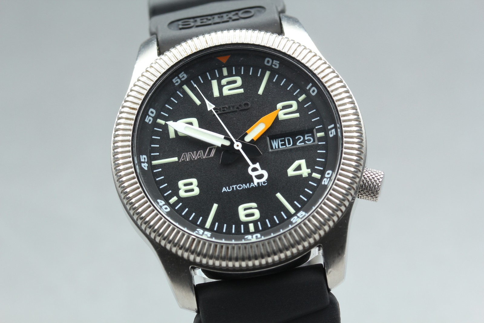 Serviced O.H MINT SEIKO ANA Pilot Limited 7S26-0620 Black Men’s Automatic Watch