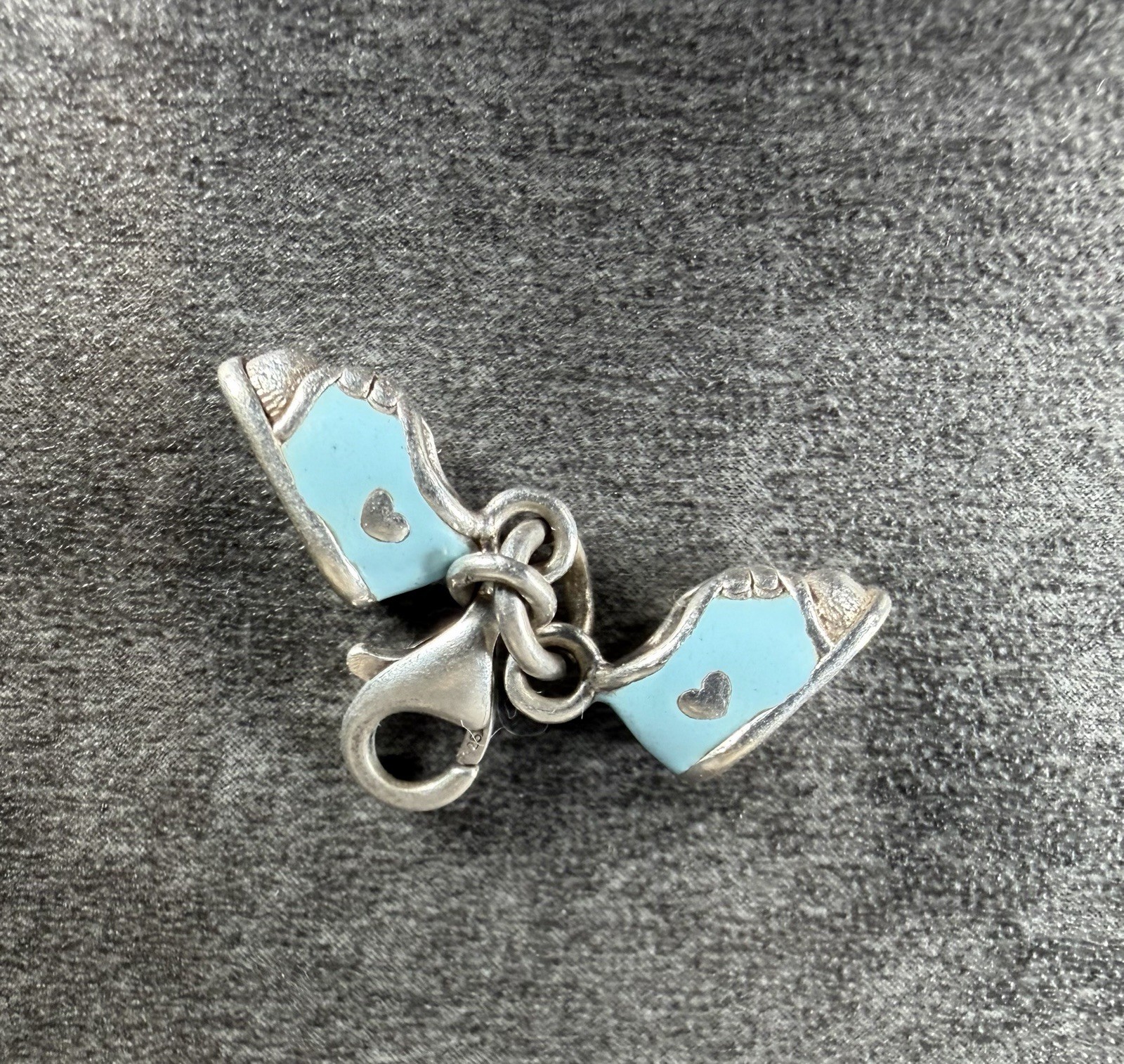 Thomas Sabo Charm Club 925 Blue Boy Baby Shoes Charm 2.6 Grams