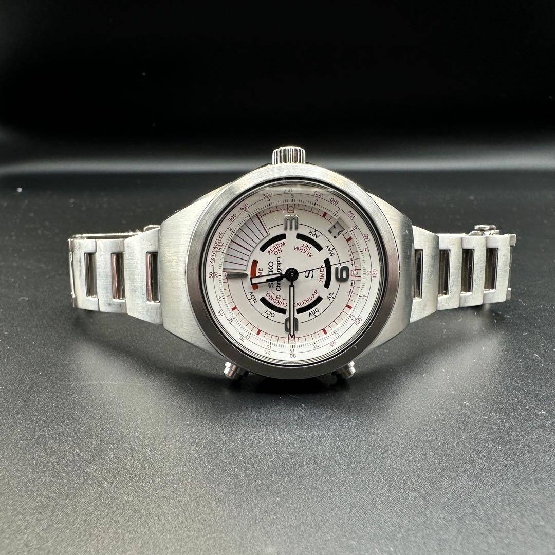 Seiko SUS Multi Function chronograph 6M26-6020 White Dial Working Condition