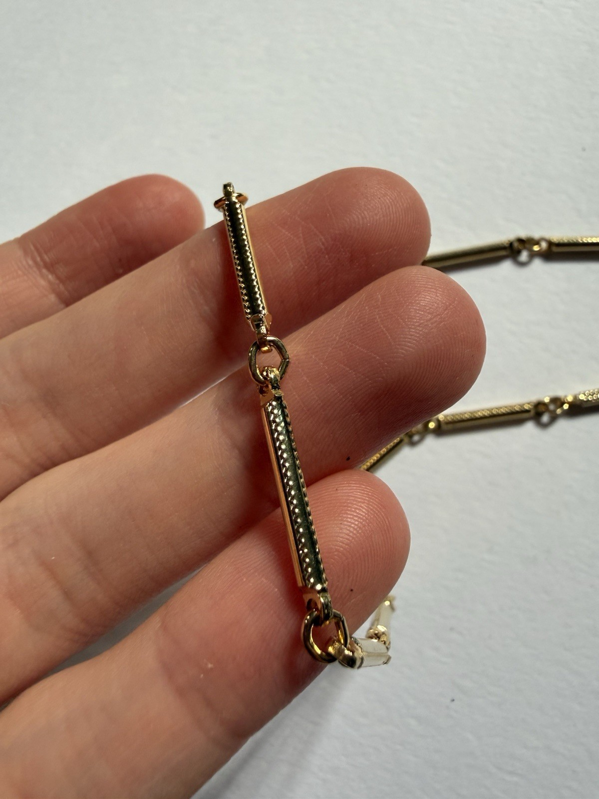 Vintage Pocket Watch T Bar Chain Gold Tone / Gold Filled(?) 14.25″