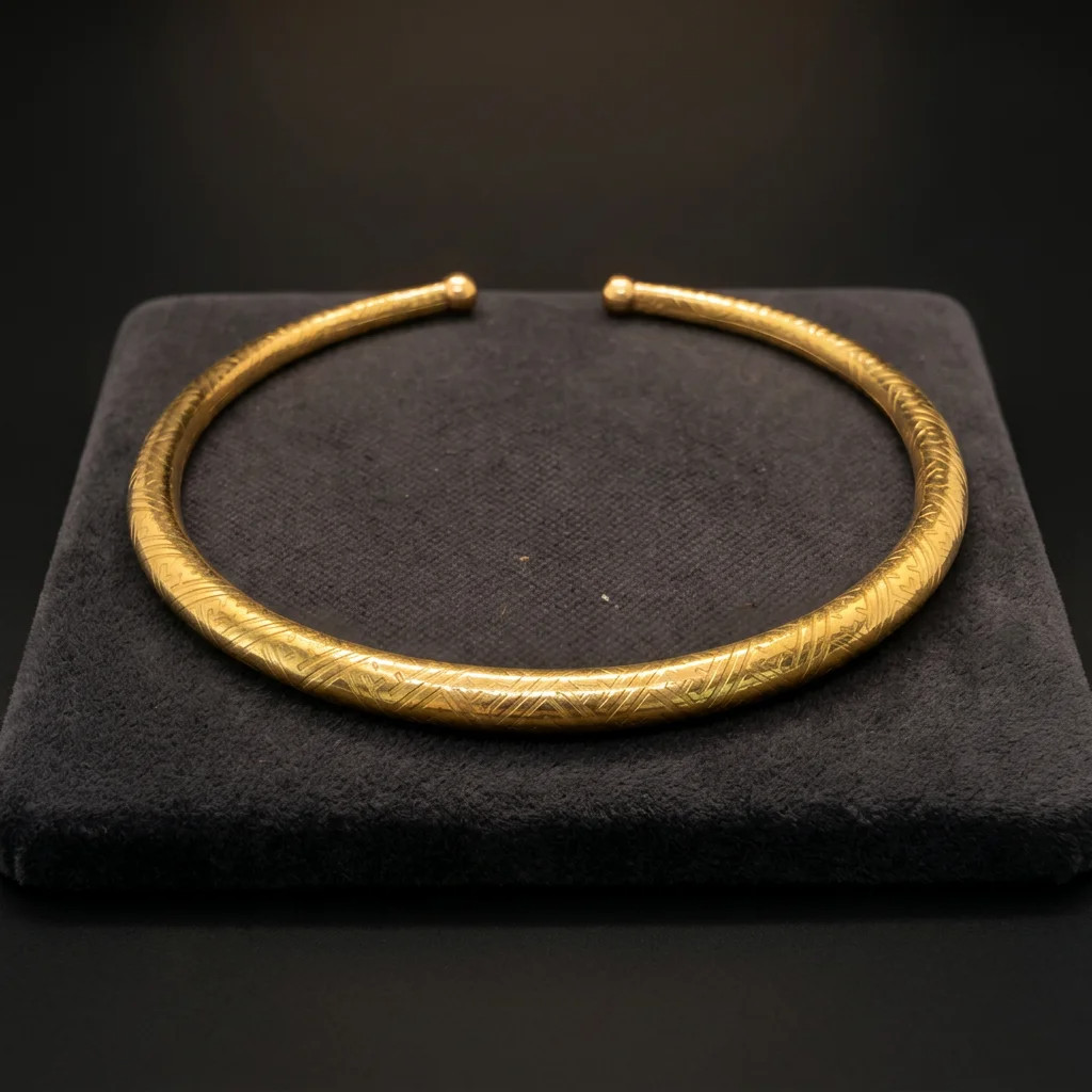 Brass Hasli Necklace Open Collar Choker Tribal Boho Statement Jewelry
