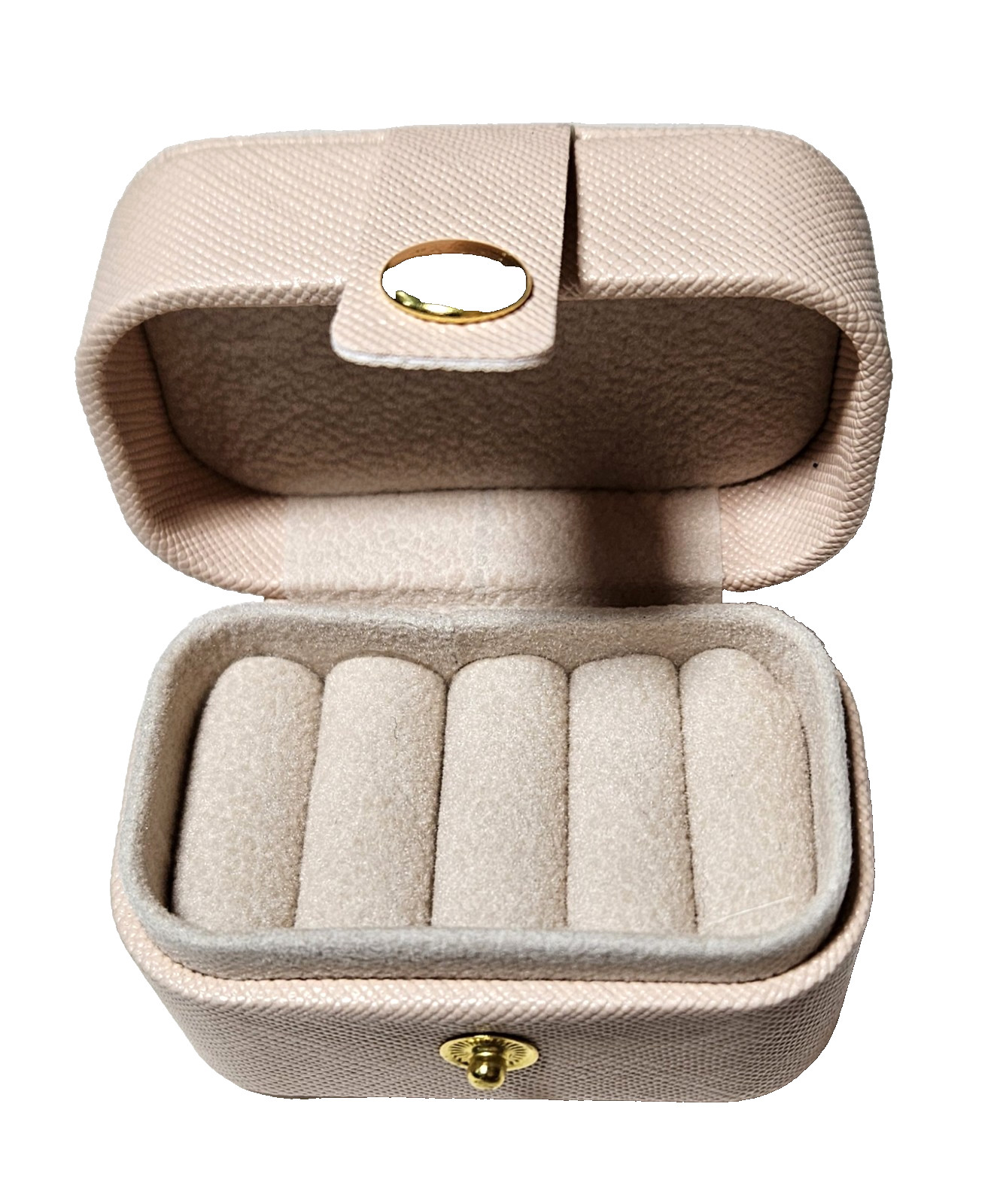 6.6x4x4.7cm Travel Ring Box, Portable. 3 Sterling Silver Rings Included (J2)