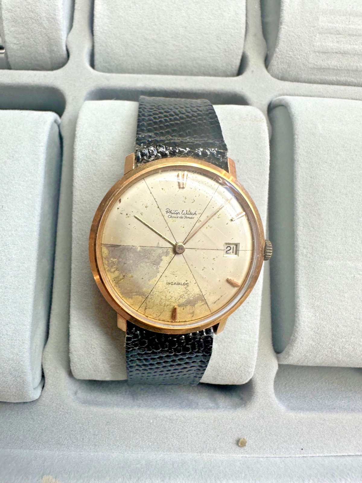 Vintage Philip Watch 18K Solid Gold 750 Mechanical – Cal. ETA – For Restoration