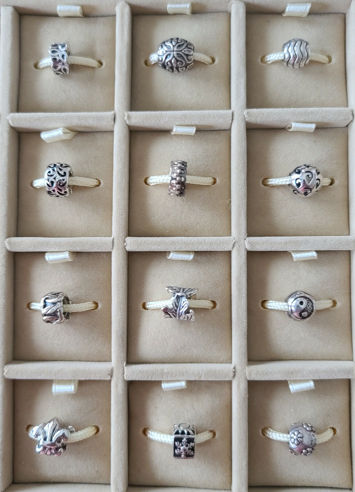 CHAMILIA DECORATIVE STERLING SILVER CHARM BEADS -YOUR CHOICE- Retired msrp $35