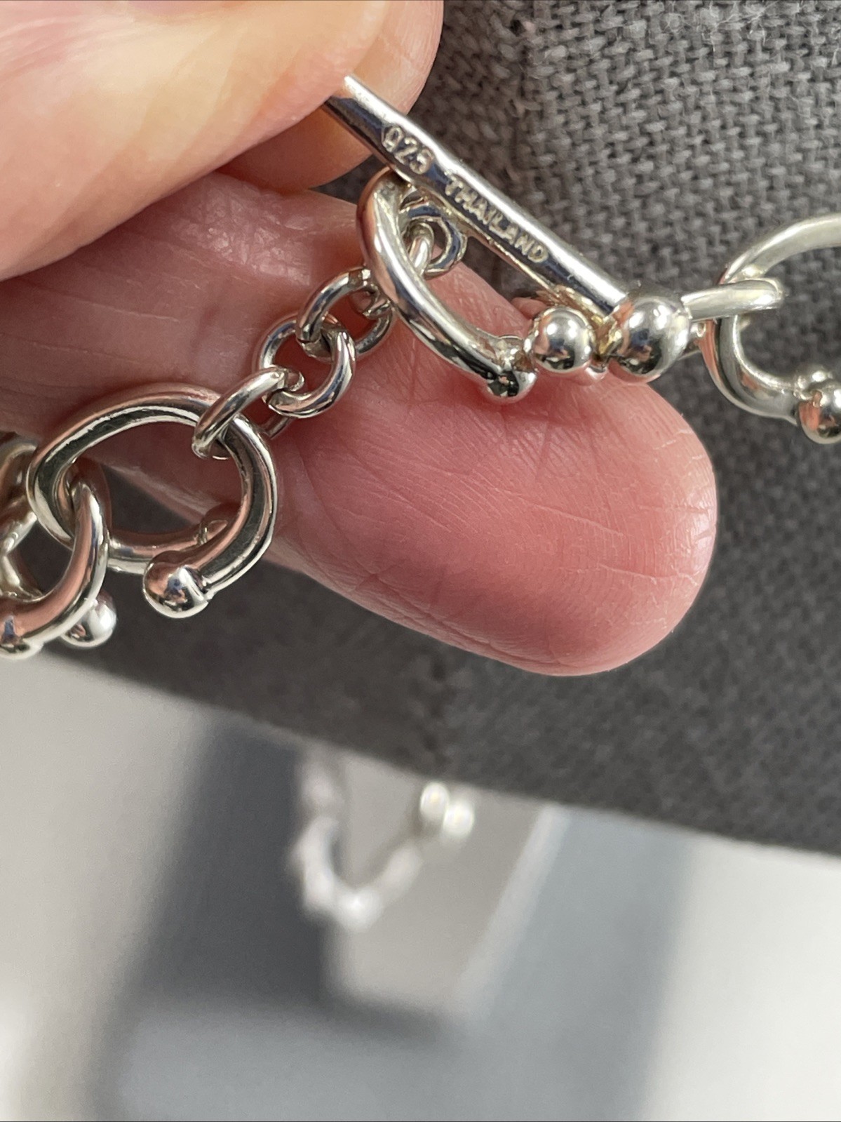 925 Sterling Silver Michael Dawkins Pebble Oval Link Chain Necklace 16″ 60 grams