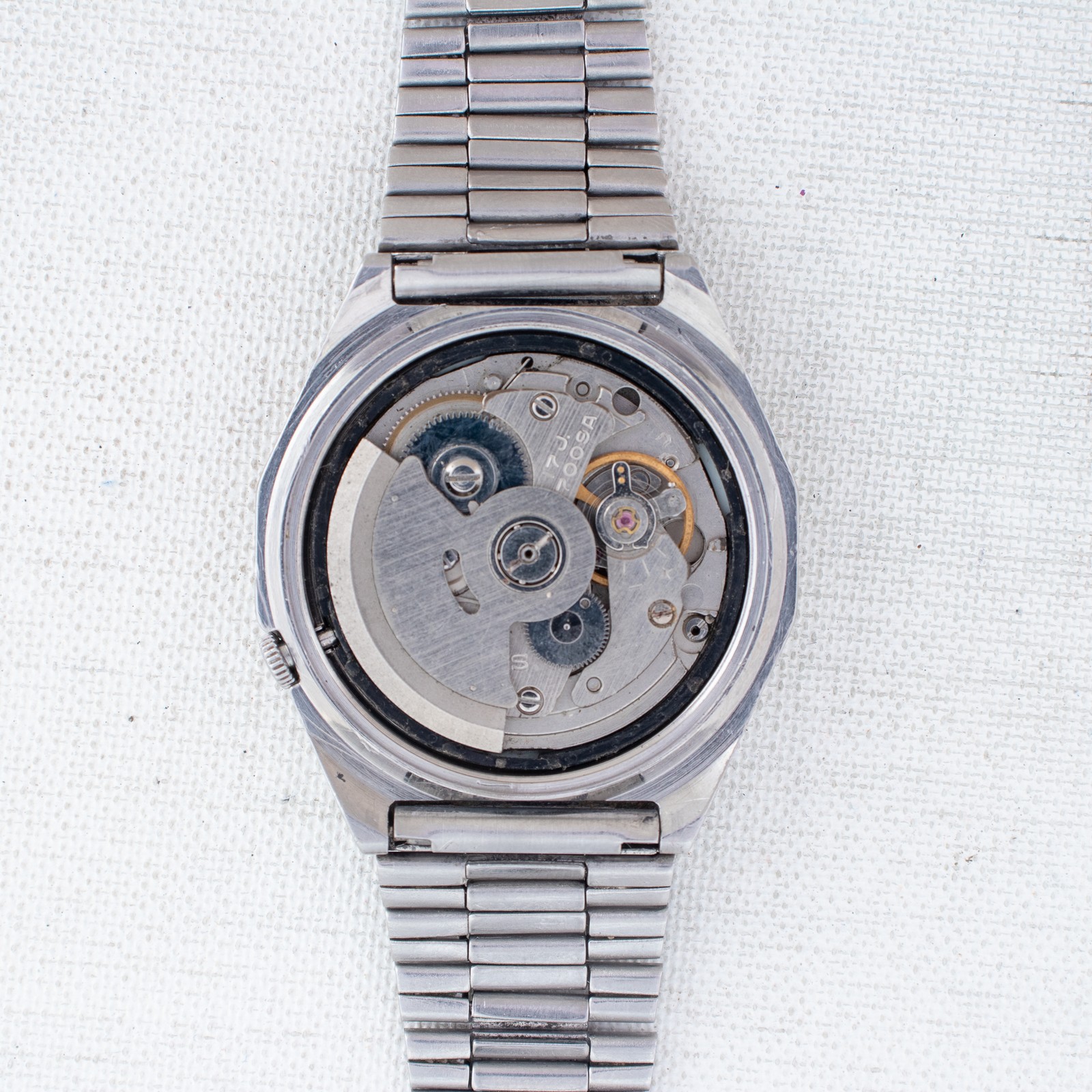 Seiko 5 Auto 7009-8830 Watch Black Dial Silver Accents Arabic/English Days