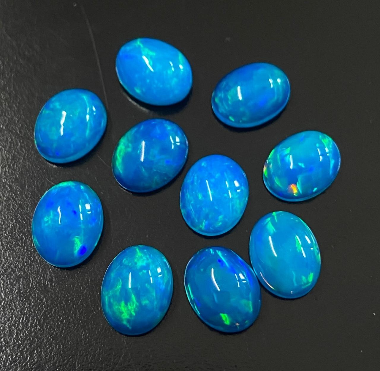 Sky Blue Ethiopian Opal Oval Cabochon– Loose Gemstone for Making 3x5mm – 8x10mm