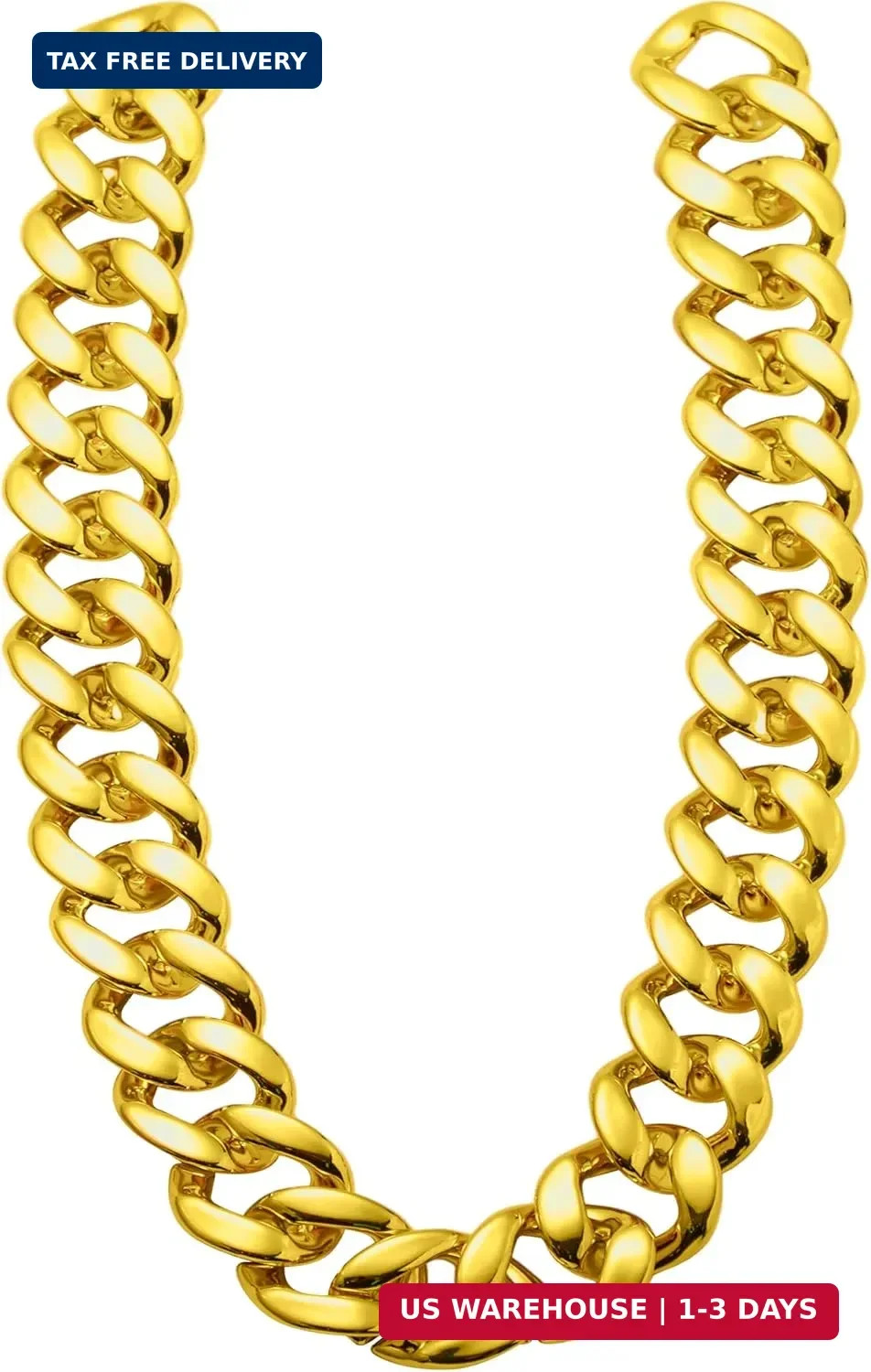 Spooktacular Creations Chunky Fake Gold Chain for Hip Hop Rapper Costume Jewelry