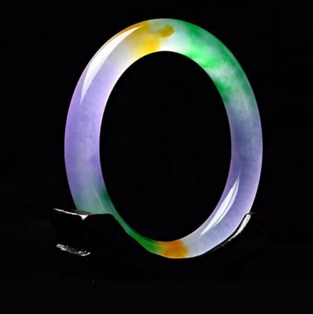 Nephrite Lavender Green Jade Gemstone Bangle Bracelet 56-62mm Women Jewelry