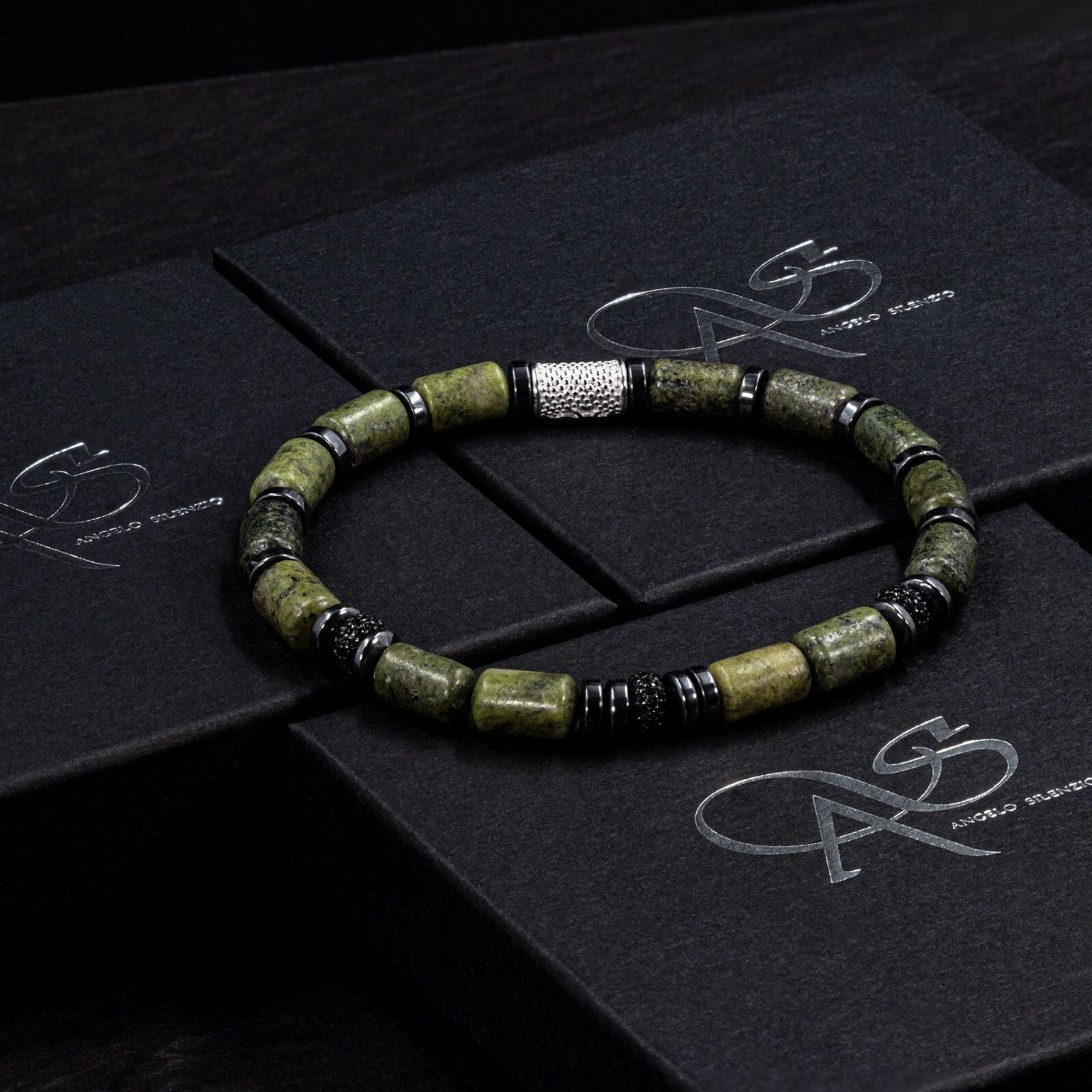 Chlorite 925 Sterling Silver Bracelet Bracelet Beaded Bracelet 6mm Zircon Silver