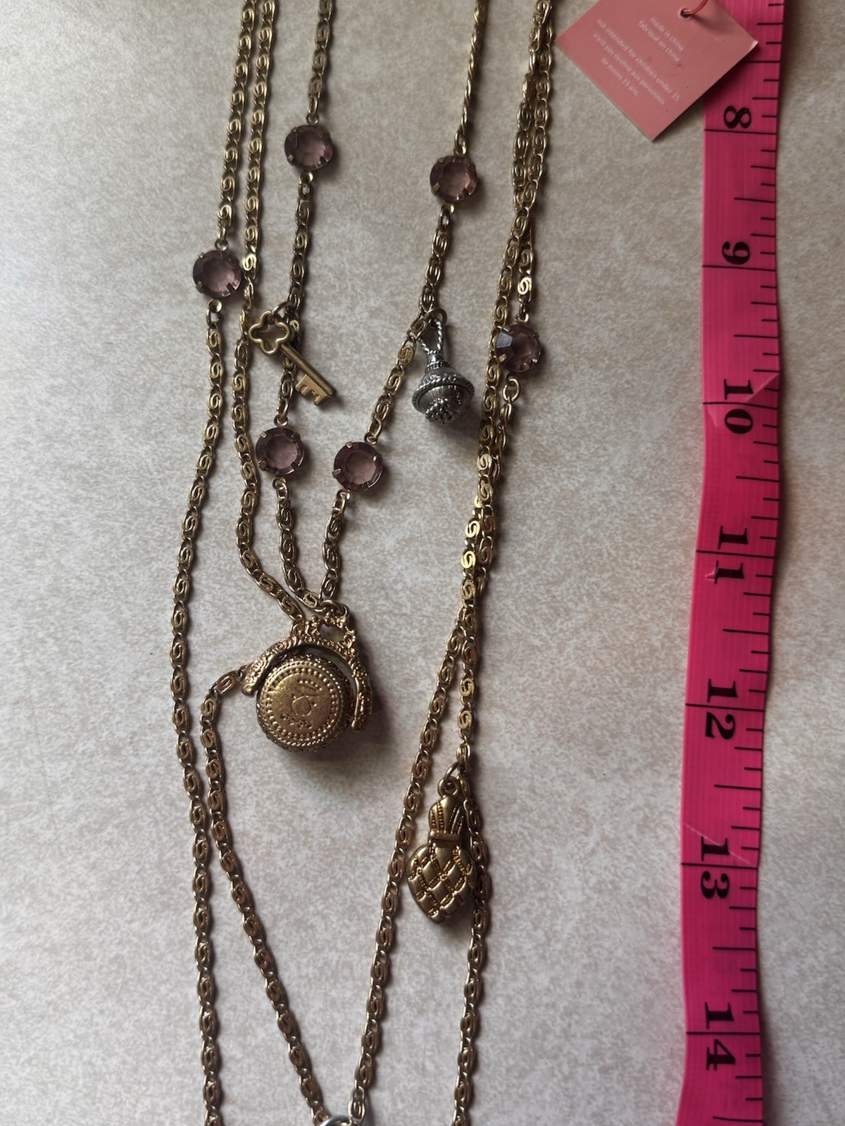 Cabi Mixed Jewelry Lot 4pc Necklace Multicolor Beaded Metal Chains