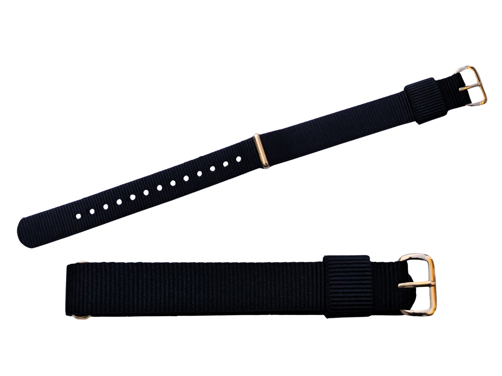 12mm-16mm One-Piece Nylon Watch Straps – Rose Gold-Coloured Buckles – Waterproof