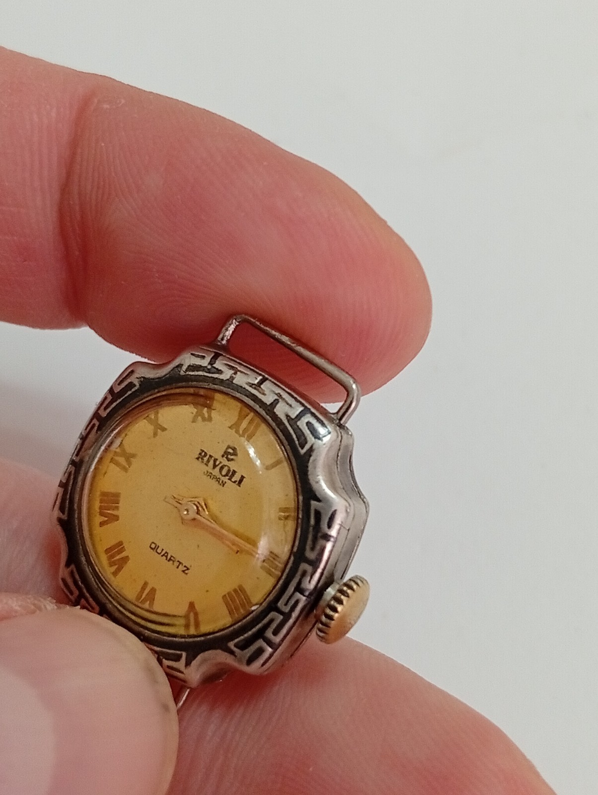 Vintage Rivoli Japan Quartz woman’s Watch – 800 Silver Case – For Parts