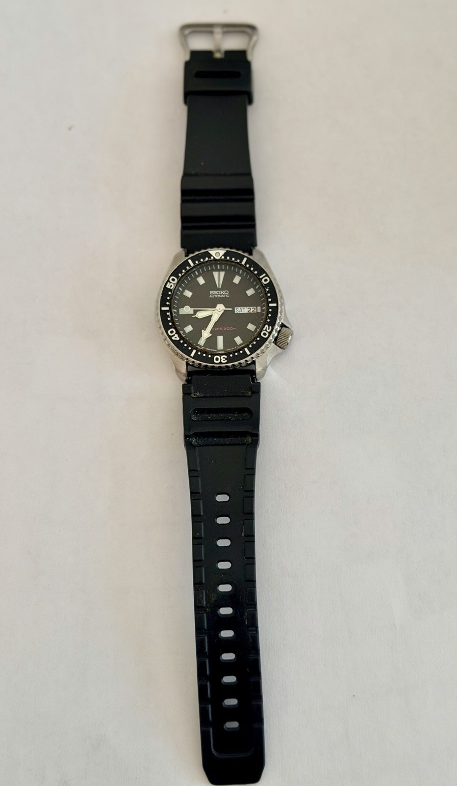 Seiko SKX173 7S26-0029 Automatic Diver 200m Malaysia Rubber Works All Original