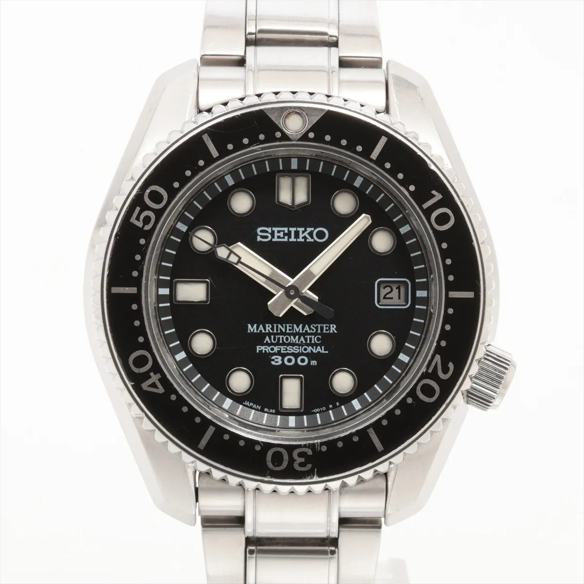 Seiko Prospex MARINE MASTER SBDX001 SS SS AT black dial 3 Extra Links Damaged re