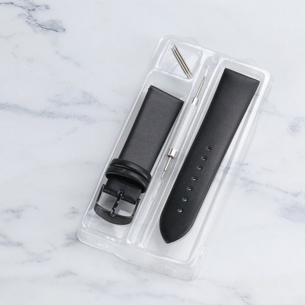 High quality genuine leather watch strap boxed needle buckle wristband 20mm 22mm