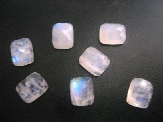 Rainbow Moonstone Octagon Rose Cut 6x8mm to 12x16mm Wholesale Gemstone